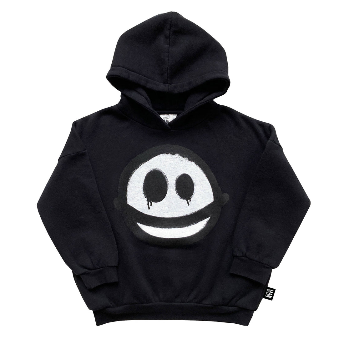 Little Man Happy Black Happy Sad Hoodie Black
