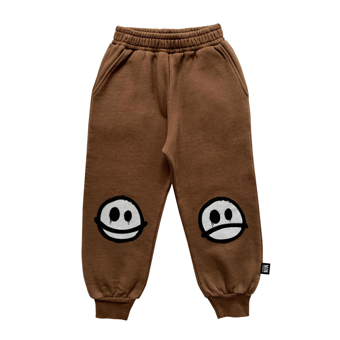 Little Man Happy Brown Happy Sad Sweatpants