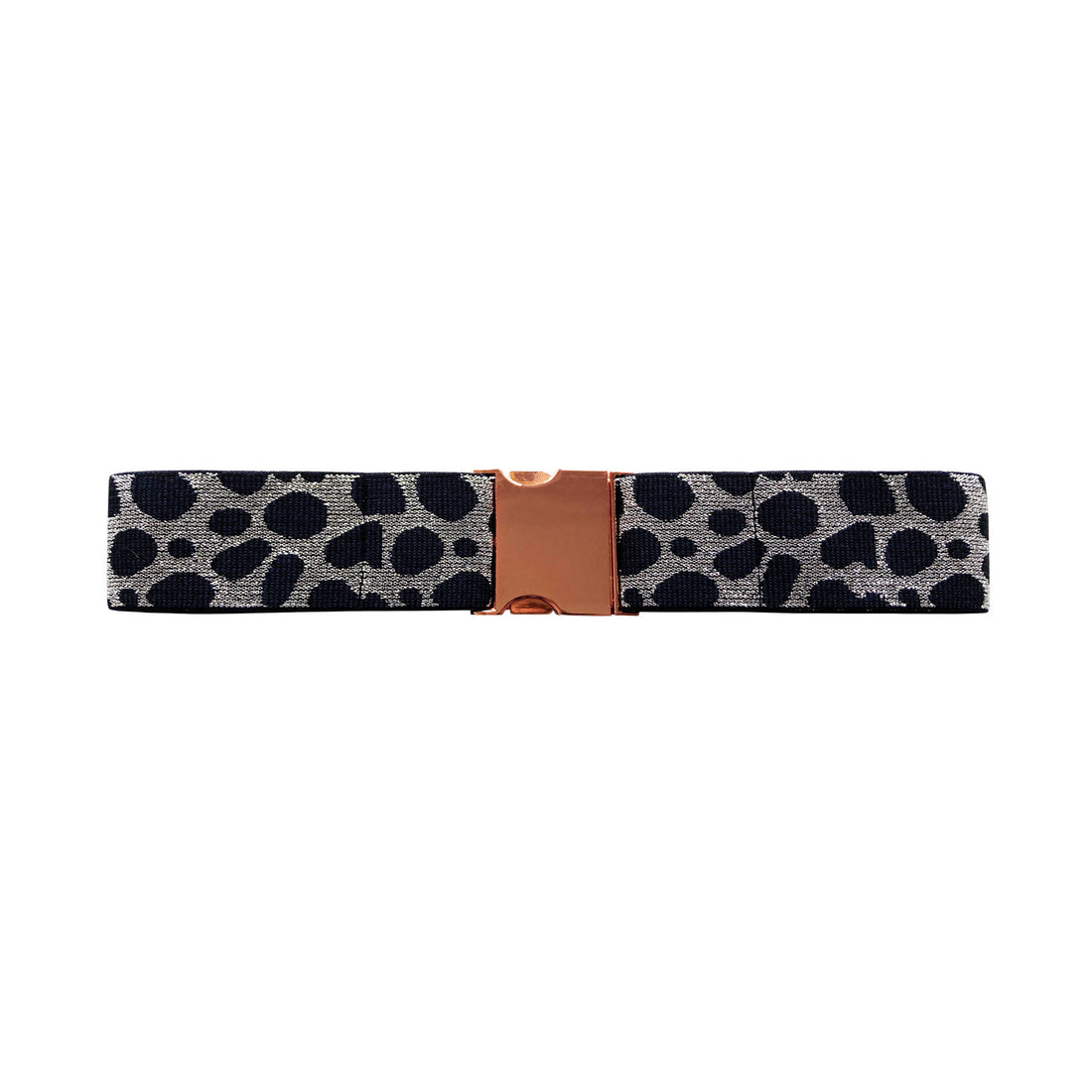 Little Man Happy Silver and Black Leopard Buckle Belt