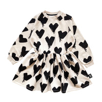 Little Man Happy Fog Melting Heart Sweater Dress