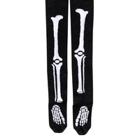 Little Man Happy Black and White Skeleton Tights