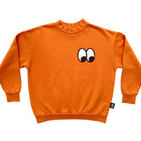 Little Man Happy Hawaiian Sunset Eye Ball Orange Sweatshirt