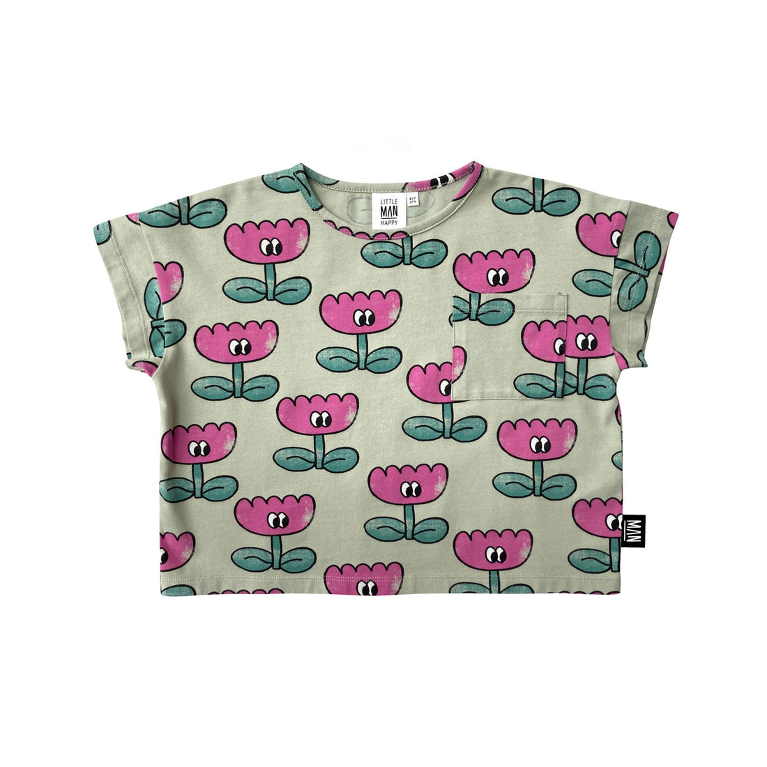 Little Man Happy Sea Spray Happy Flower Cropped T-Shirt