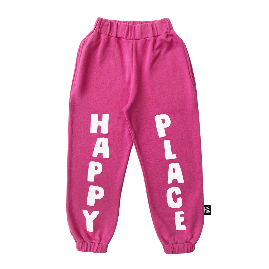 Little Man Happy Shocking Pink Happy Place Jogging Pants