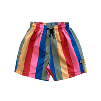Little Man Happy Rainbow Swimshorts