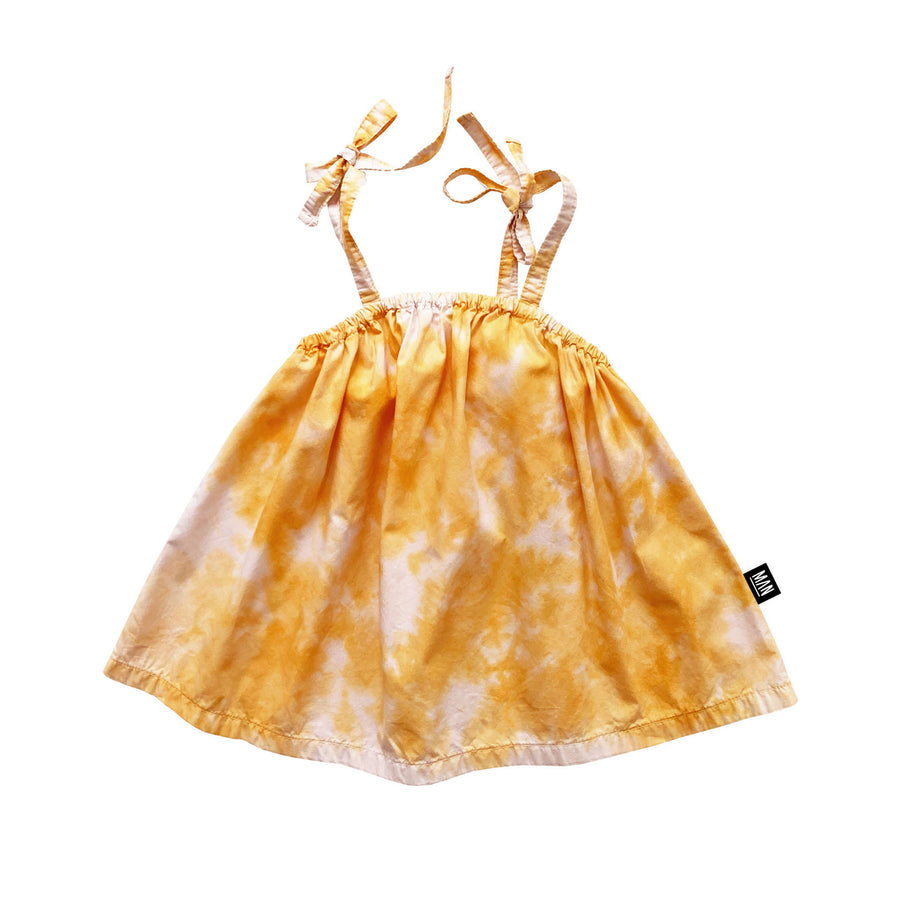 Little Man Happy Sunset Gold Tie Dye Strap Top