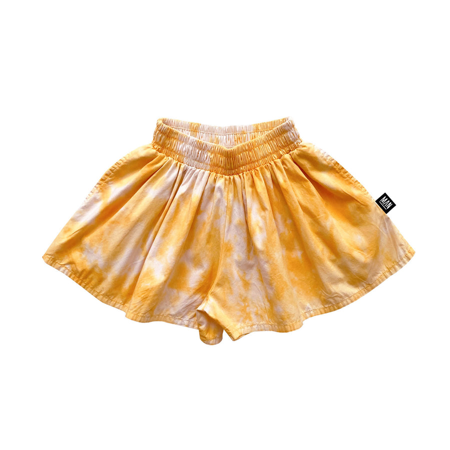 Little Man Happy Sunset Gold Sunset Gold Tie Dye Wide Leg Shorts