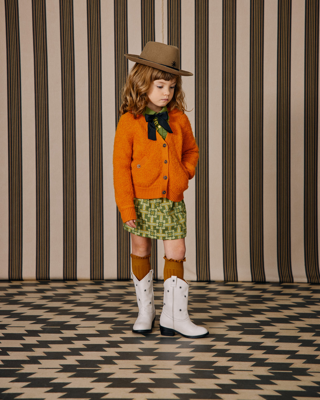 Misha and Puff Boucle Everyday Cardigan - Squash Blossom