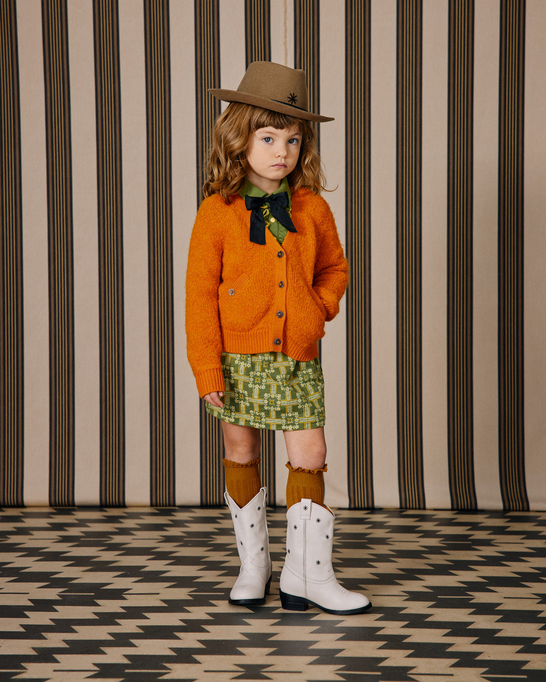 Misha and Puff Boucle Everyday Cardigan - Squash Blossom