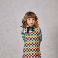 Misha and Puff Checkerboard Dress  - Straw
