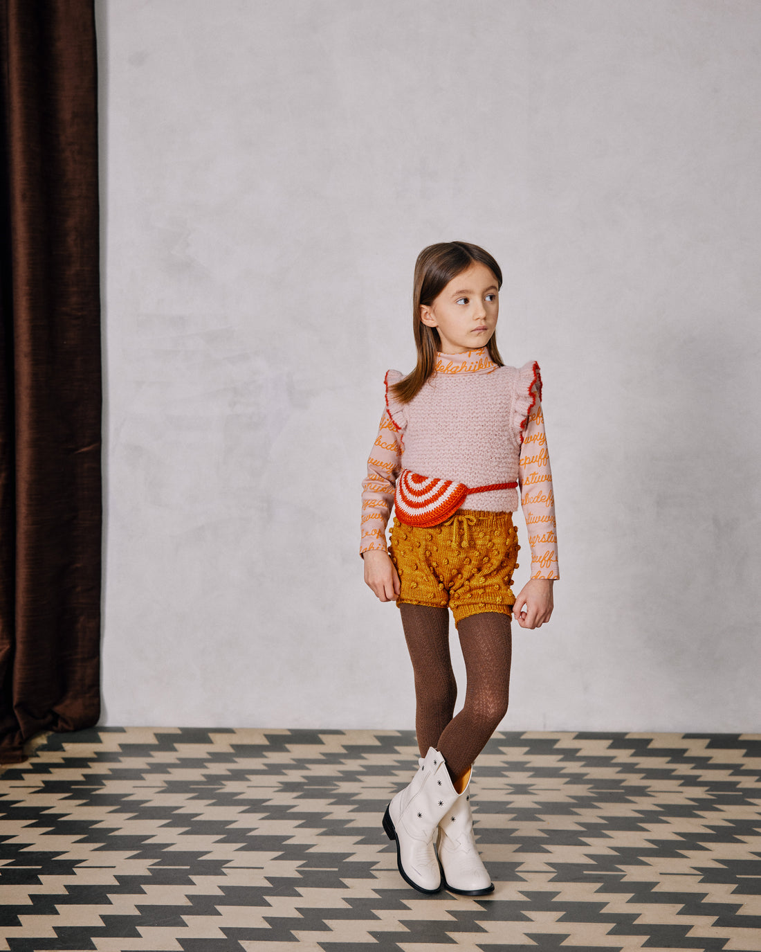 Misha and Puff Boucle Fiora Vest  - Rosette