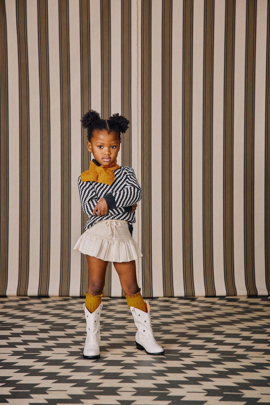 Misha and Puff Izzy Turtleneck  - Licorice Rik Rak