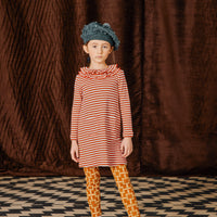 Misha and Puff Sweetheart Dress  - Red Flame Stripe