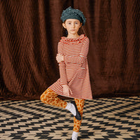 Misha and Puff Sweetheart Dress  - Red Flame Stripe