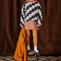 Misha and Puff Boucle Pullover  - Licorice Ziggy