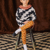 Misha and Puff Boucle Pullover  - Licorice Ziggy