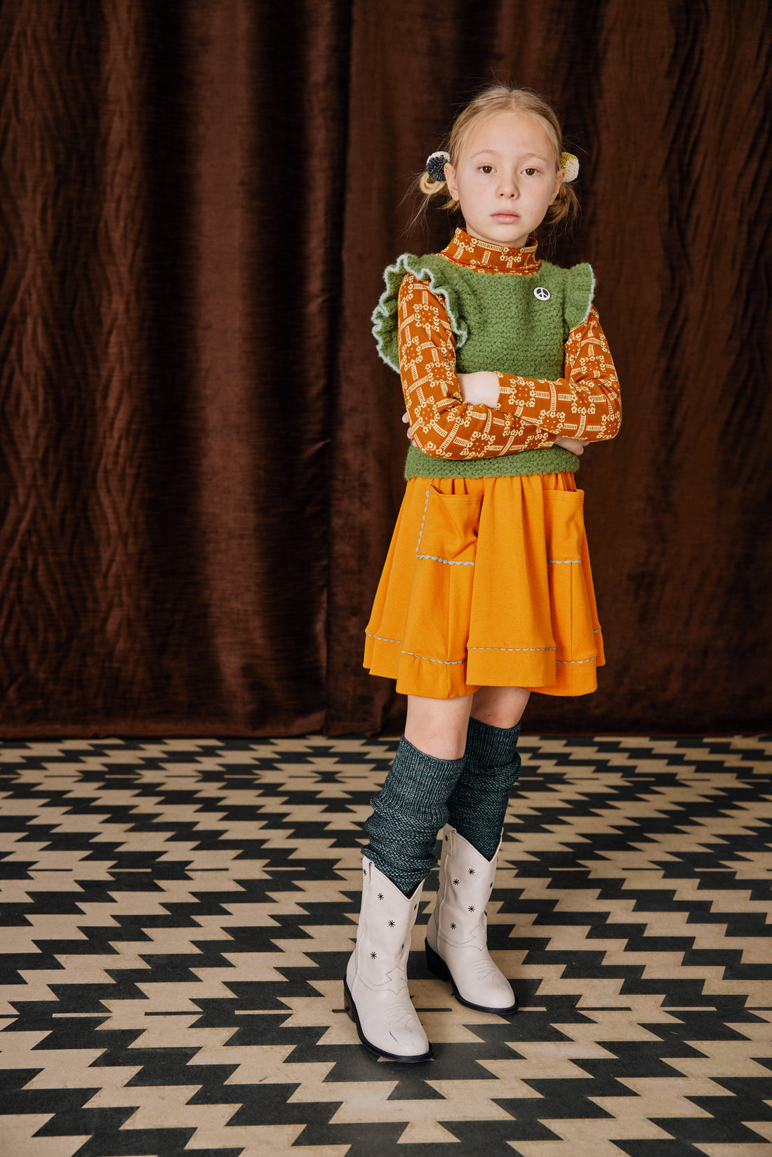 Misha and Puff Circle Skirt  - Squash Blossom