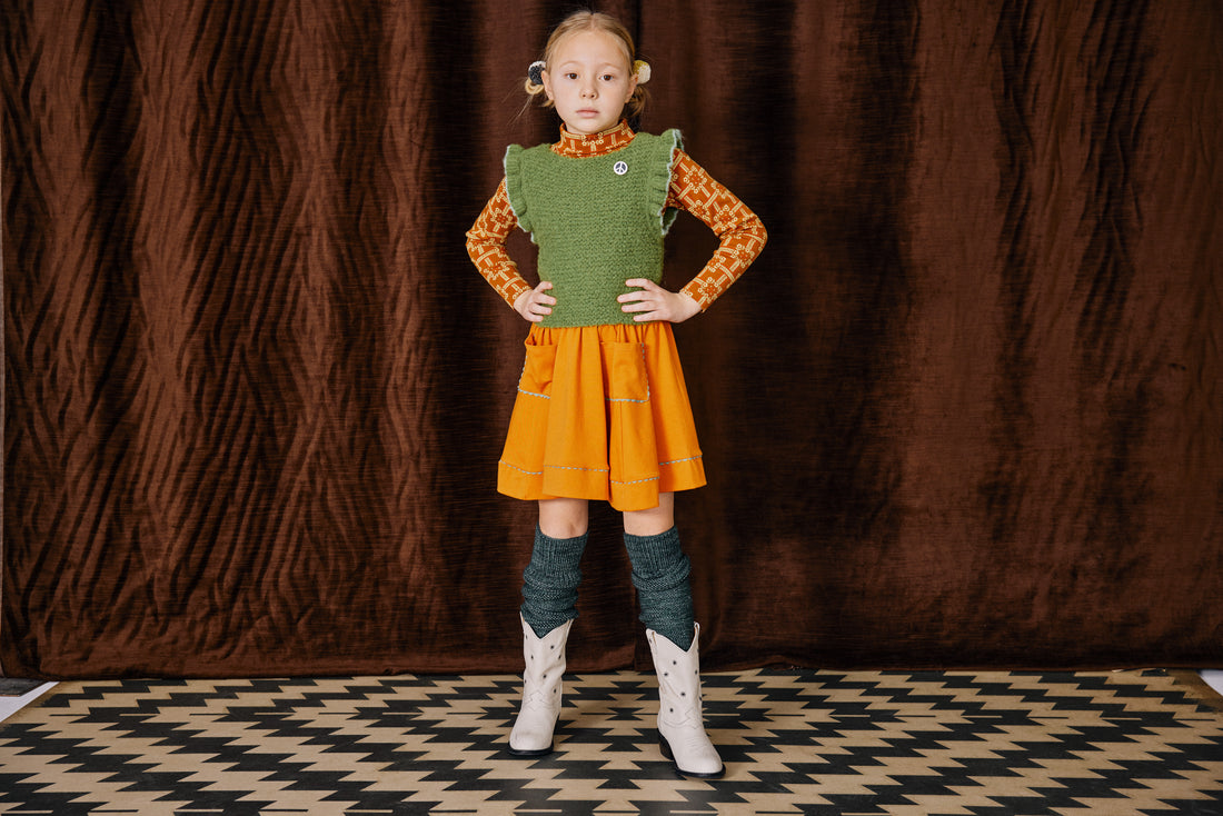 Misha and Puff Circle Skirt  - Squash Blossom