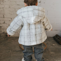 Buho Plaid Baby Hooded Jacket