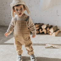Buho Check Amber Baby Check Dungaree