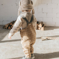 Buho Check Amber Baby Check Dungaree