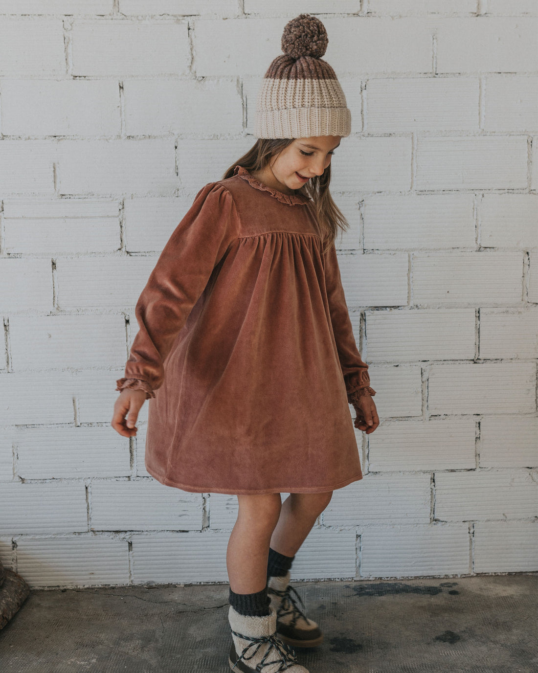 Buho Old Rose Velvet USA Dress