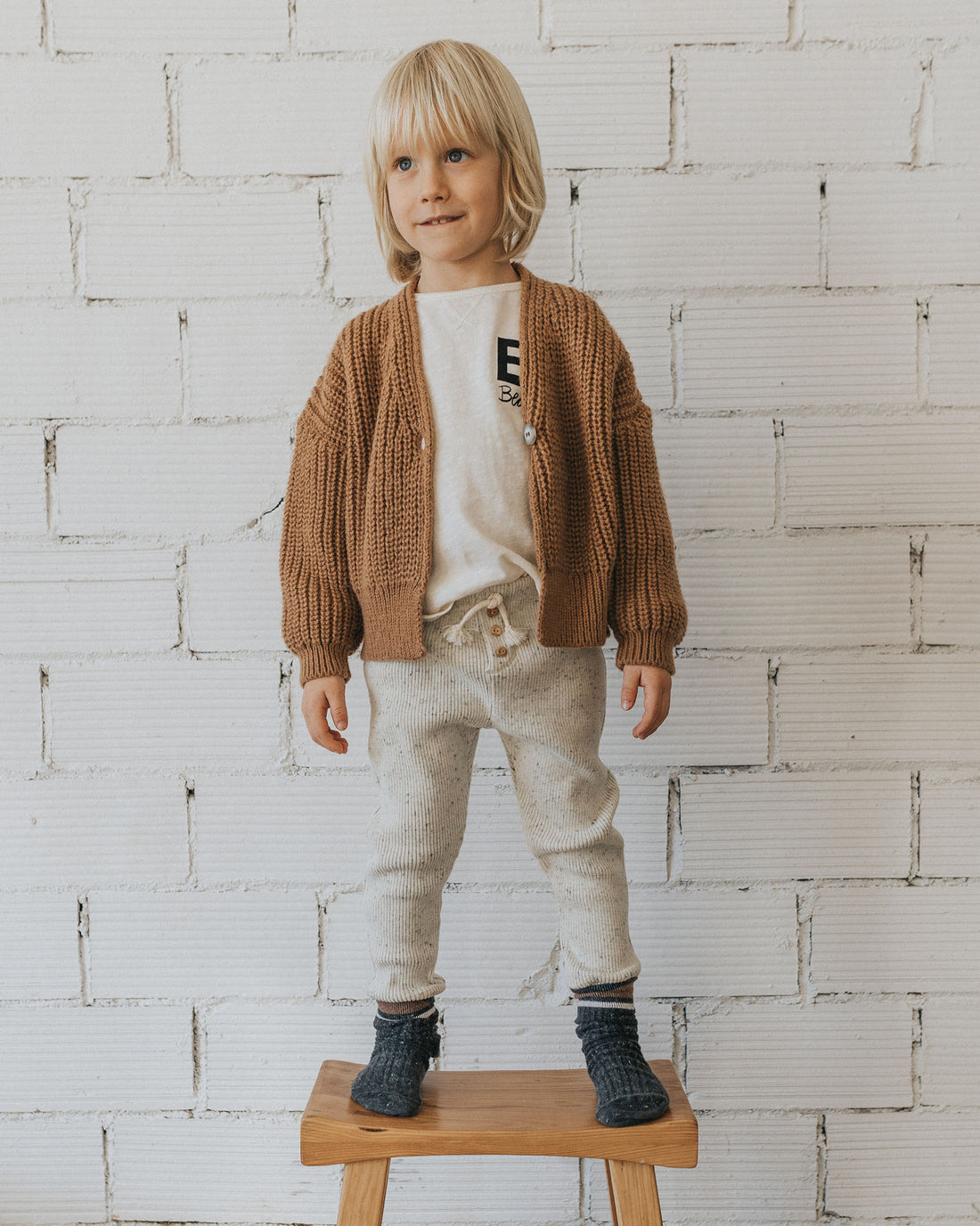 Buho Toffee Soft Knit Cardigan