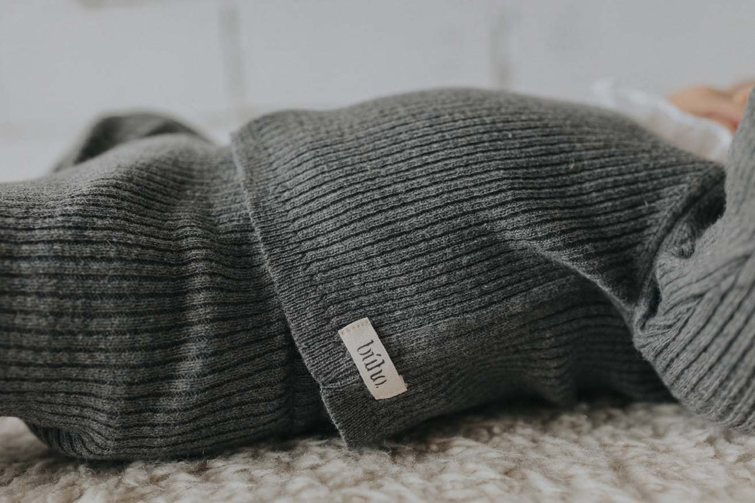 Buho Dark Grey NB Crossed Cardigan