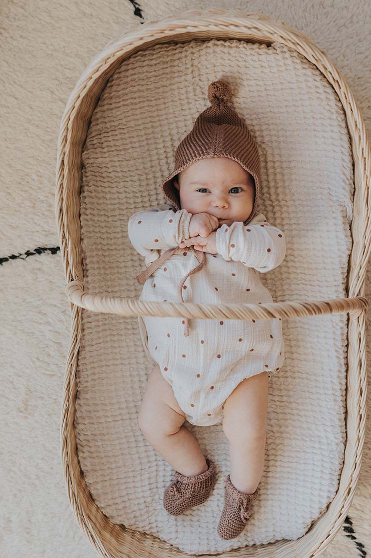 Buho Bruno NB Knit Pom Pom Bonnet