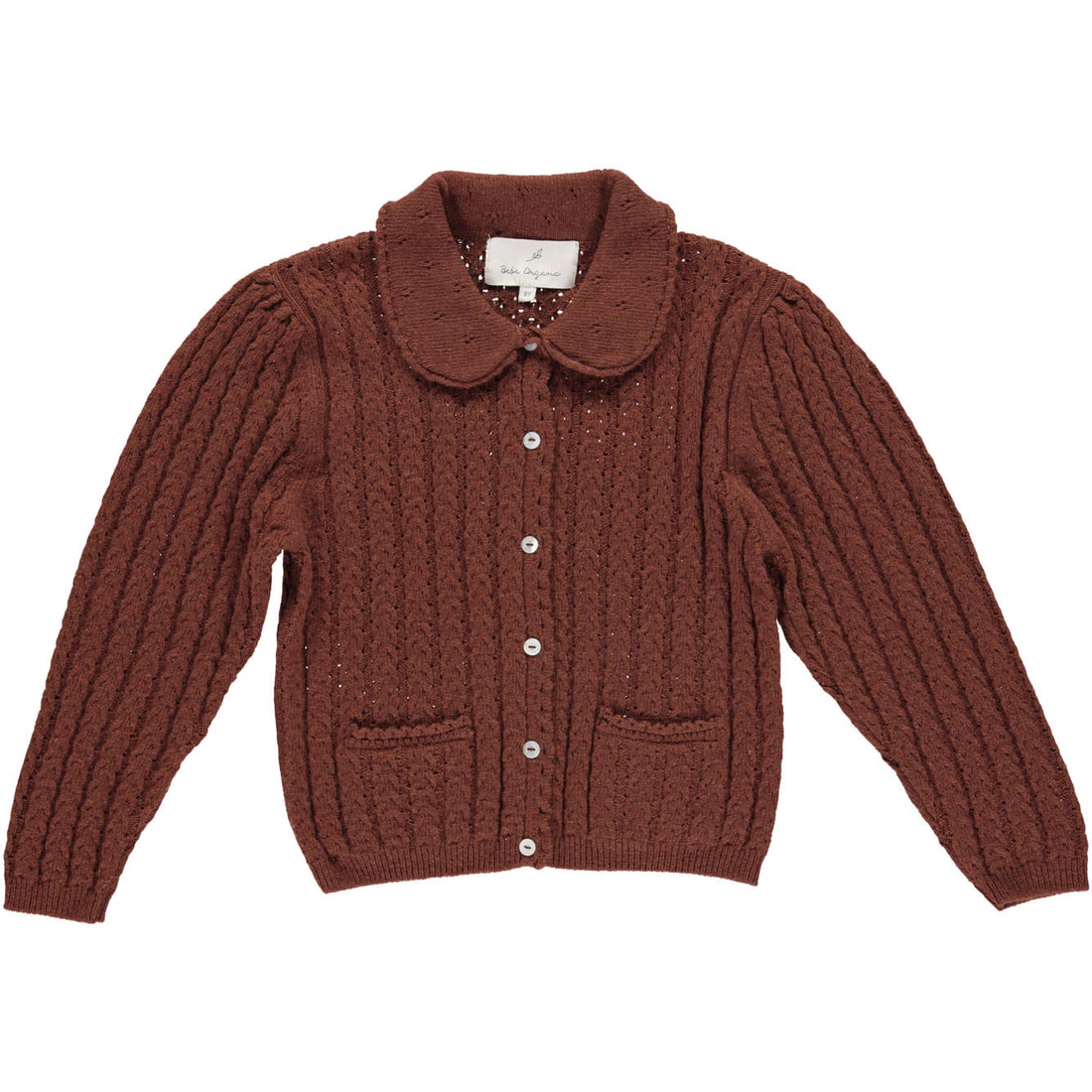Bebe Organic Walnut Loulou Cardigan