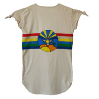 Bandy Button Rainbow Tee Dress