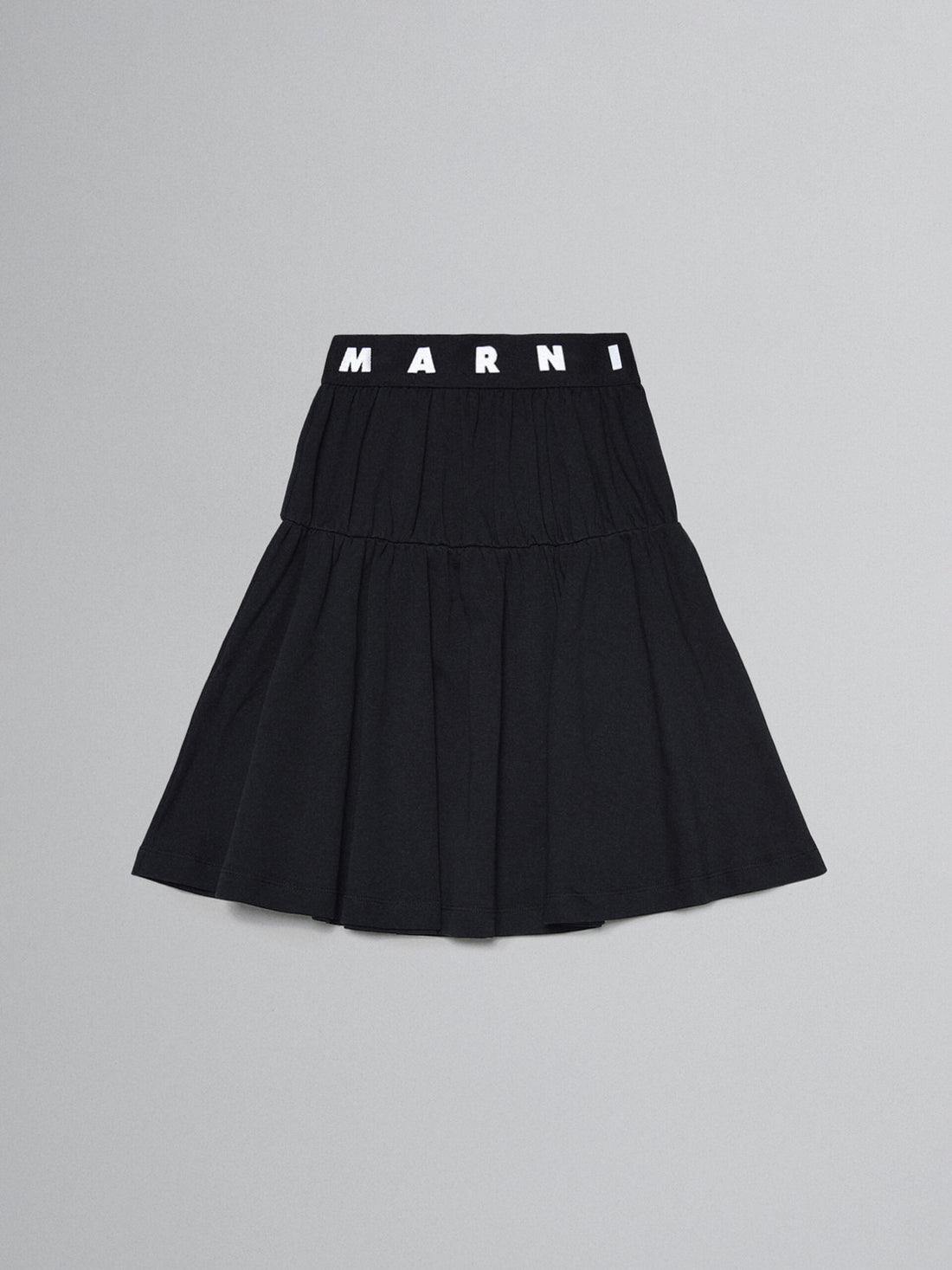 Marni Black Logo Waist Flounce Skirt