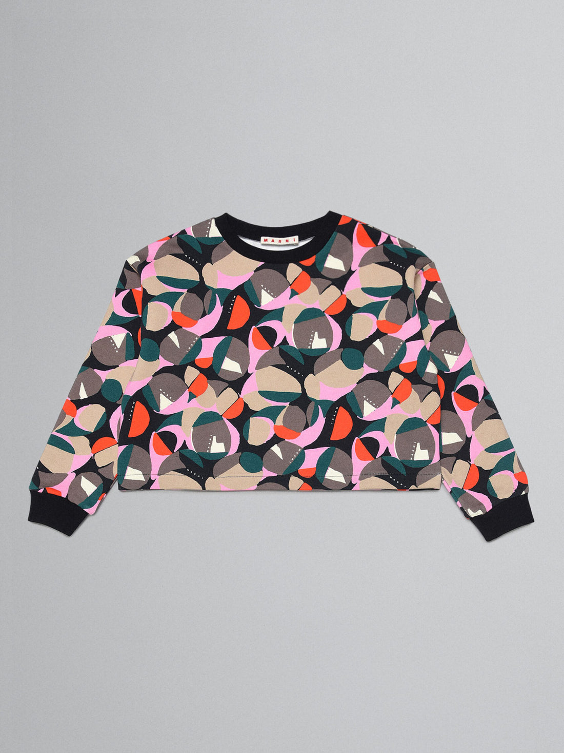 Marni Black Abstract Print Sweatshirt