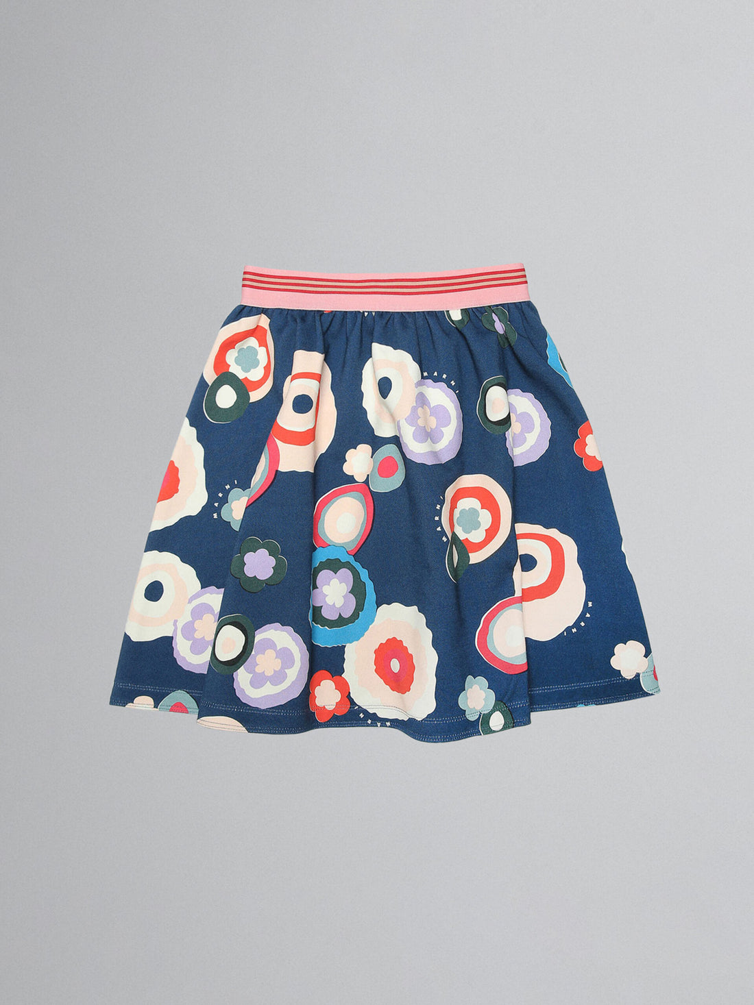 Marni Blue French Terry 70s Print Skirt