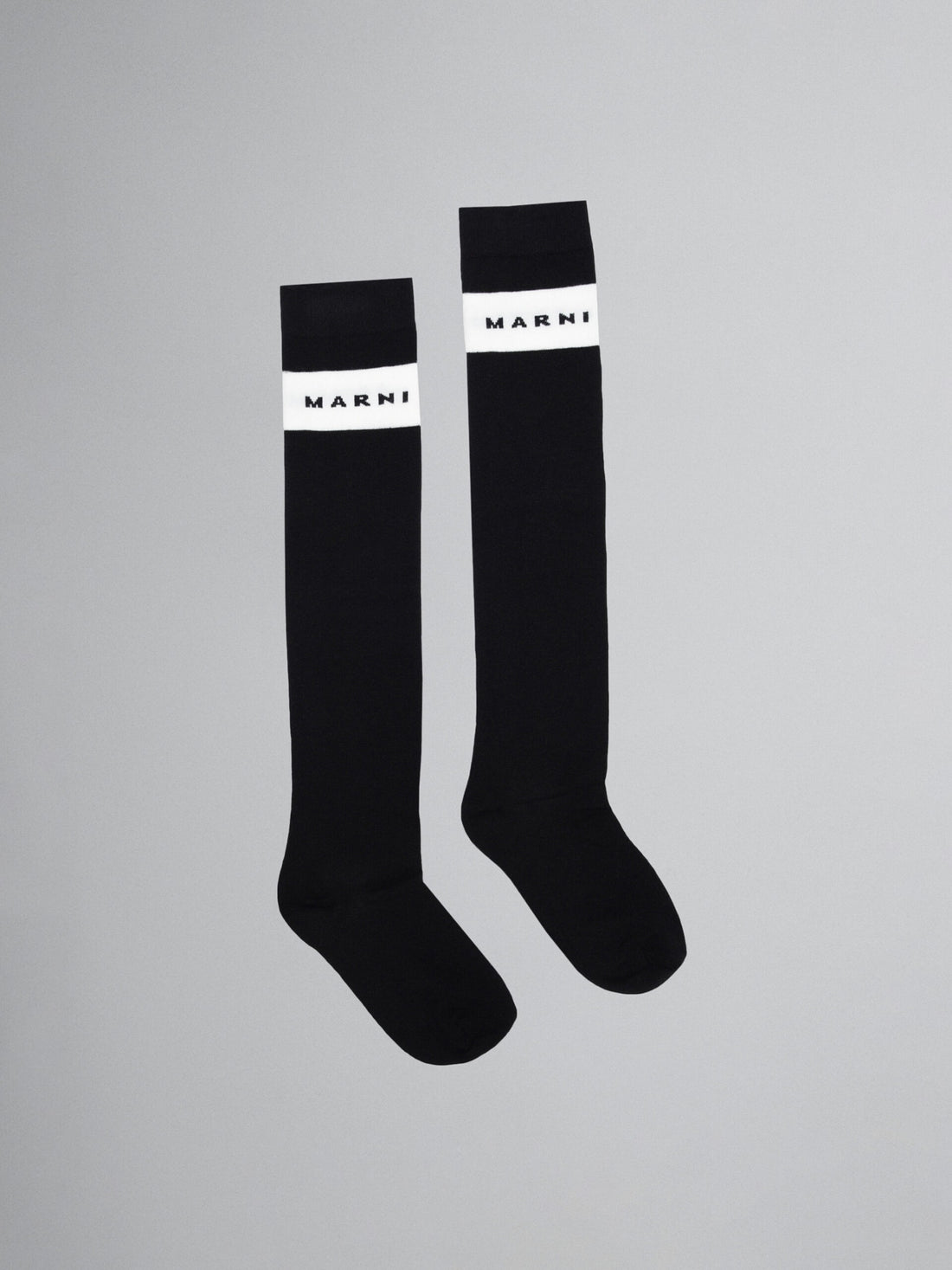 Marni Black Logo Knee Socks