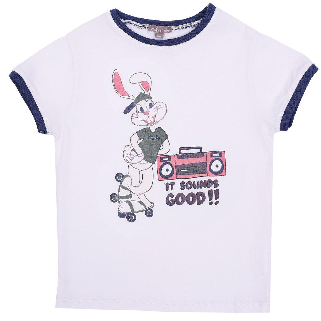 Emile et Ida Cream Bunny Vintage Tee