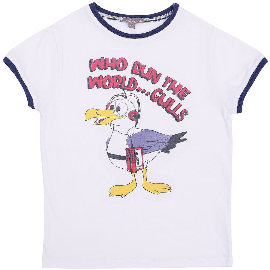 Emile et Ida Cream Bird Vintage Tee