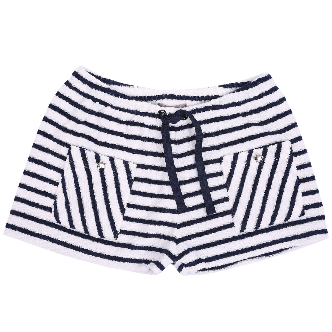 Emile et Ida Cream/Navy Terry Shorts