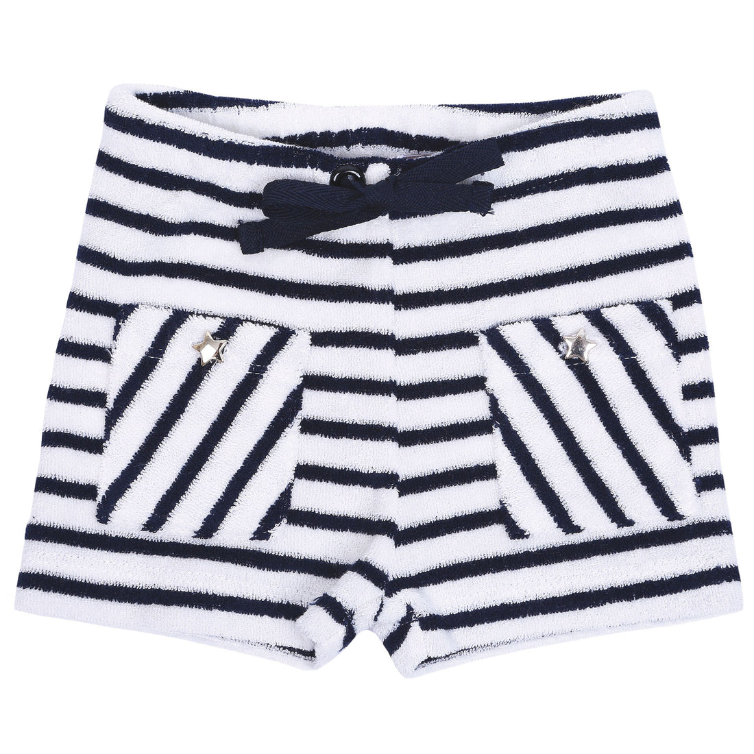 Emile et Ida Cream/Navy Terry Shorts