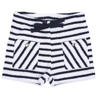 Emile et Ida Cream/Navy Terry Shorts