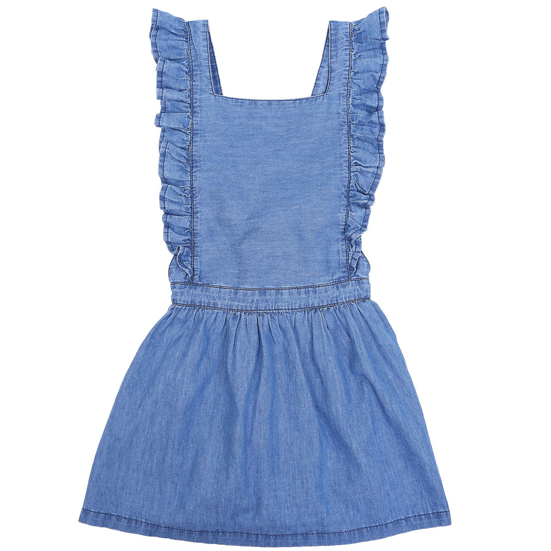 Emile et Ida Light Chambray Apron Dress