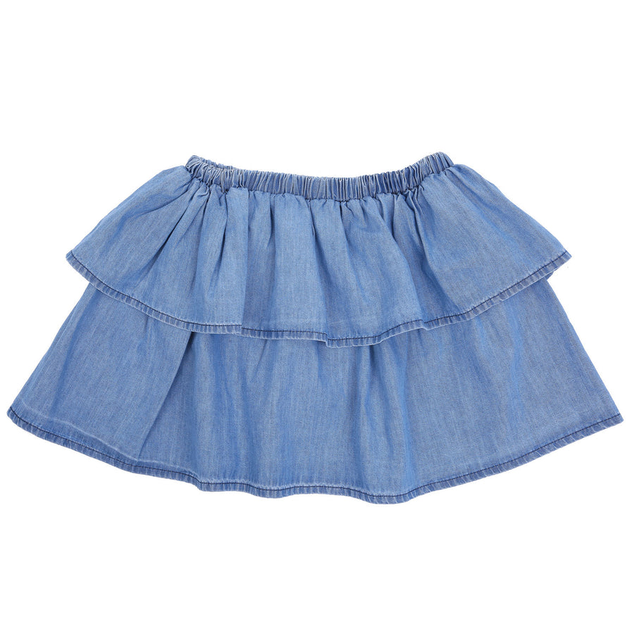 Emile et Ida Light Chambray Layered Skirt