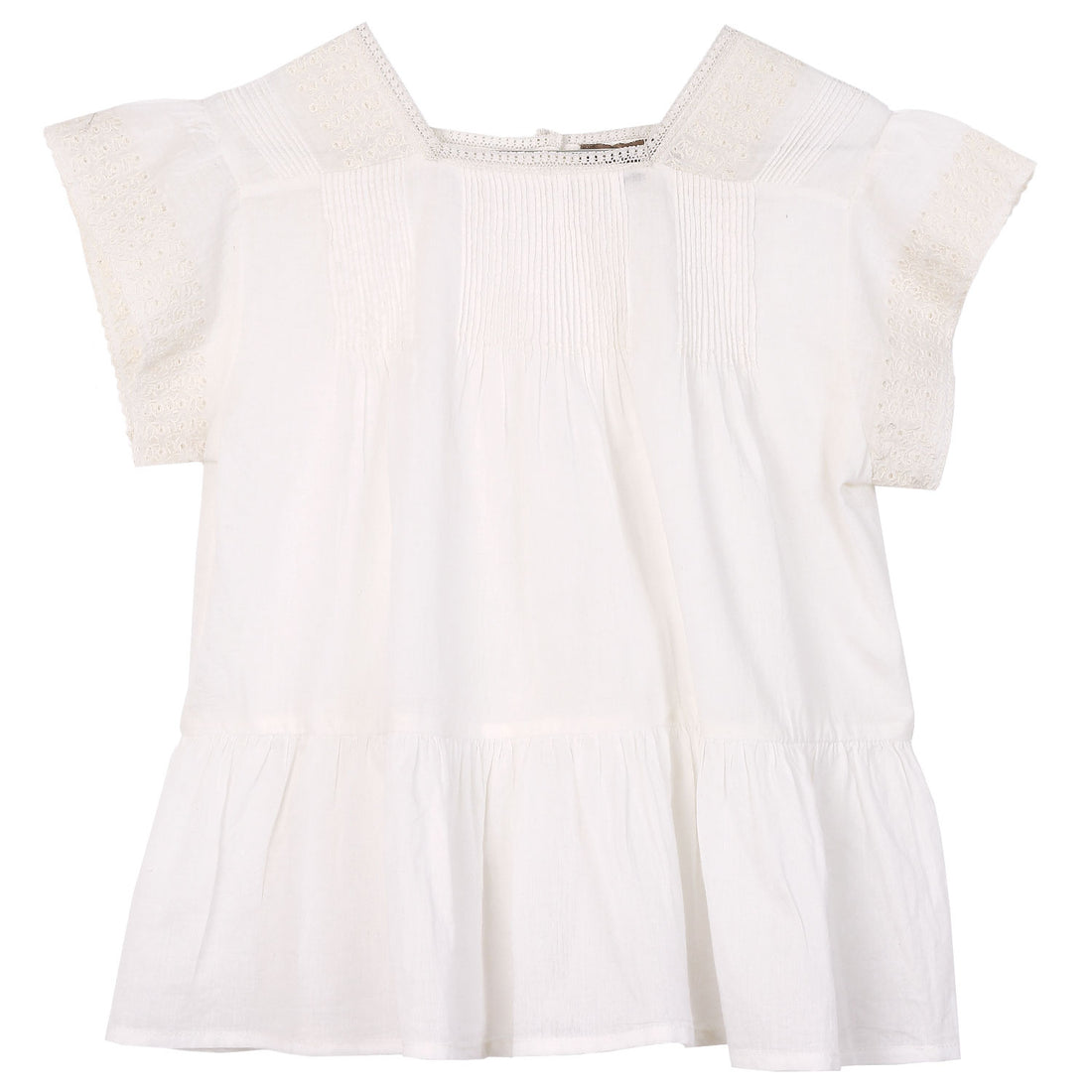Emile et Ida Ecru Pleat Blouse