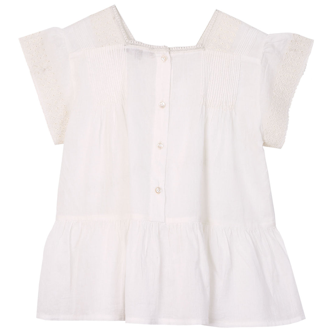 Emile et Ida Ecru Pleat Blouse