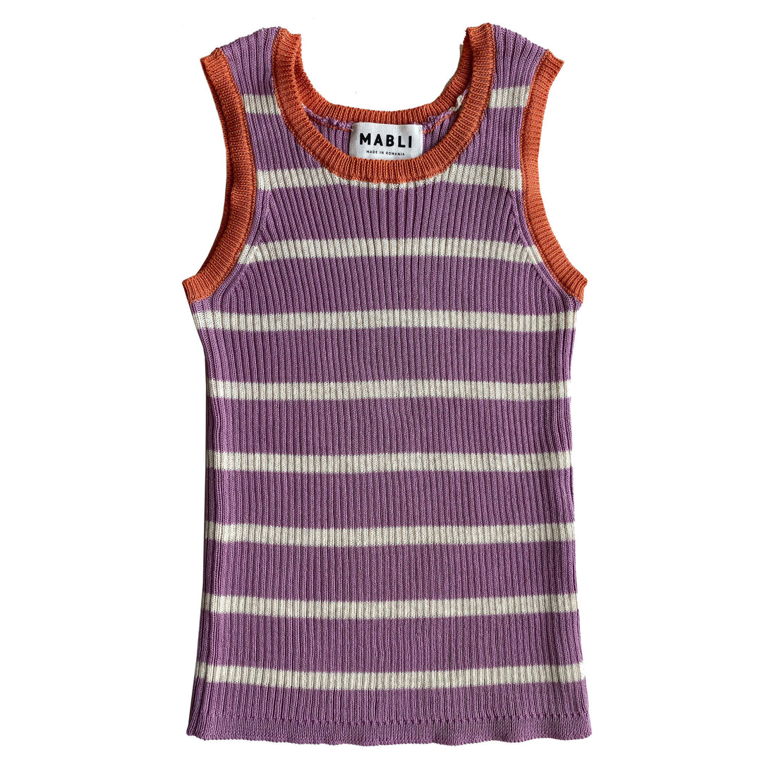 Mabli Heather/Parchment Stripe Tesni Tank