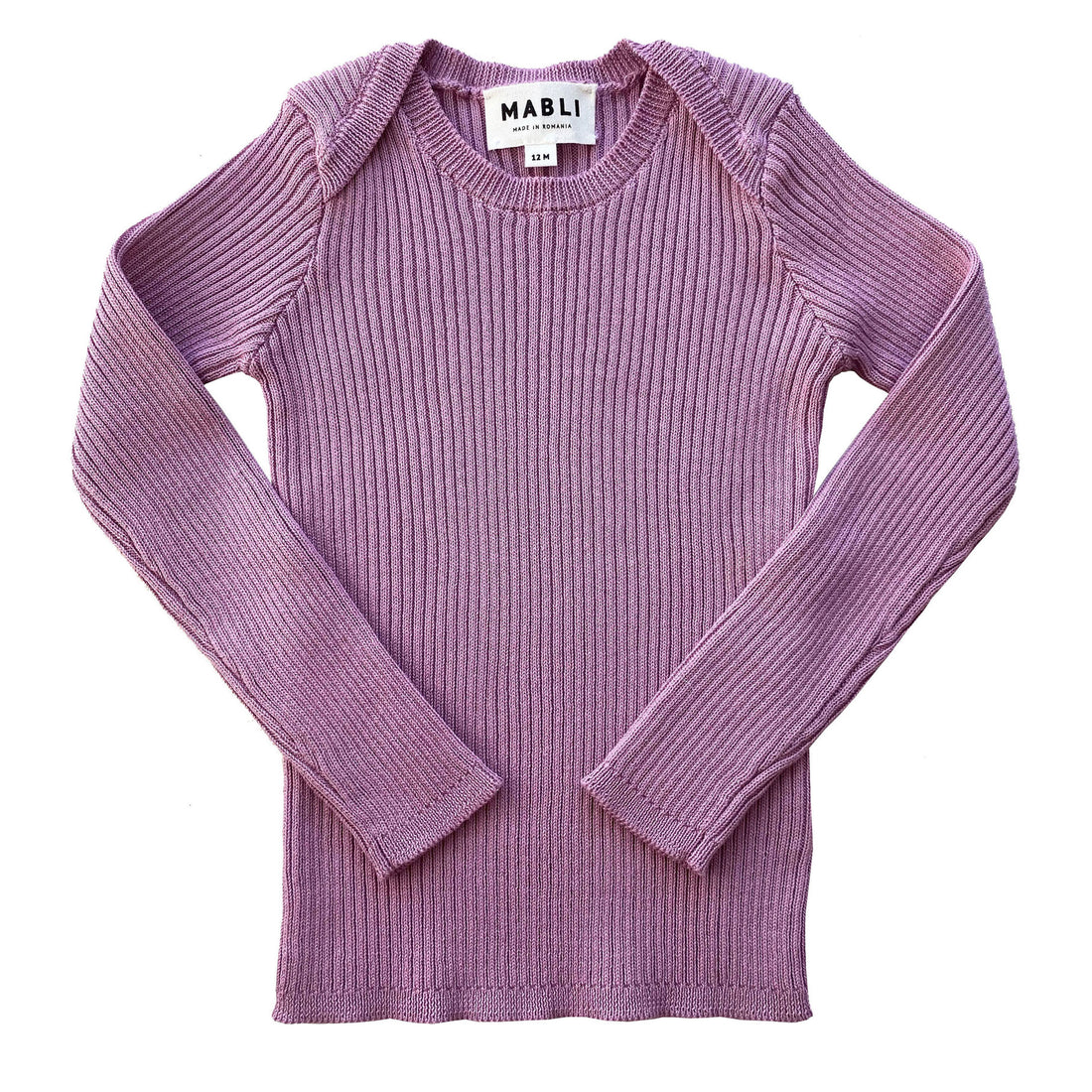Mabli Heather Tesni Skinny Rib Long Sleeve Sweater