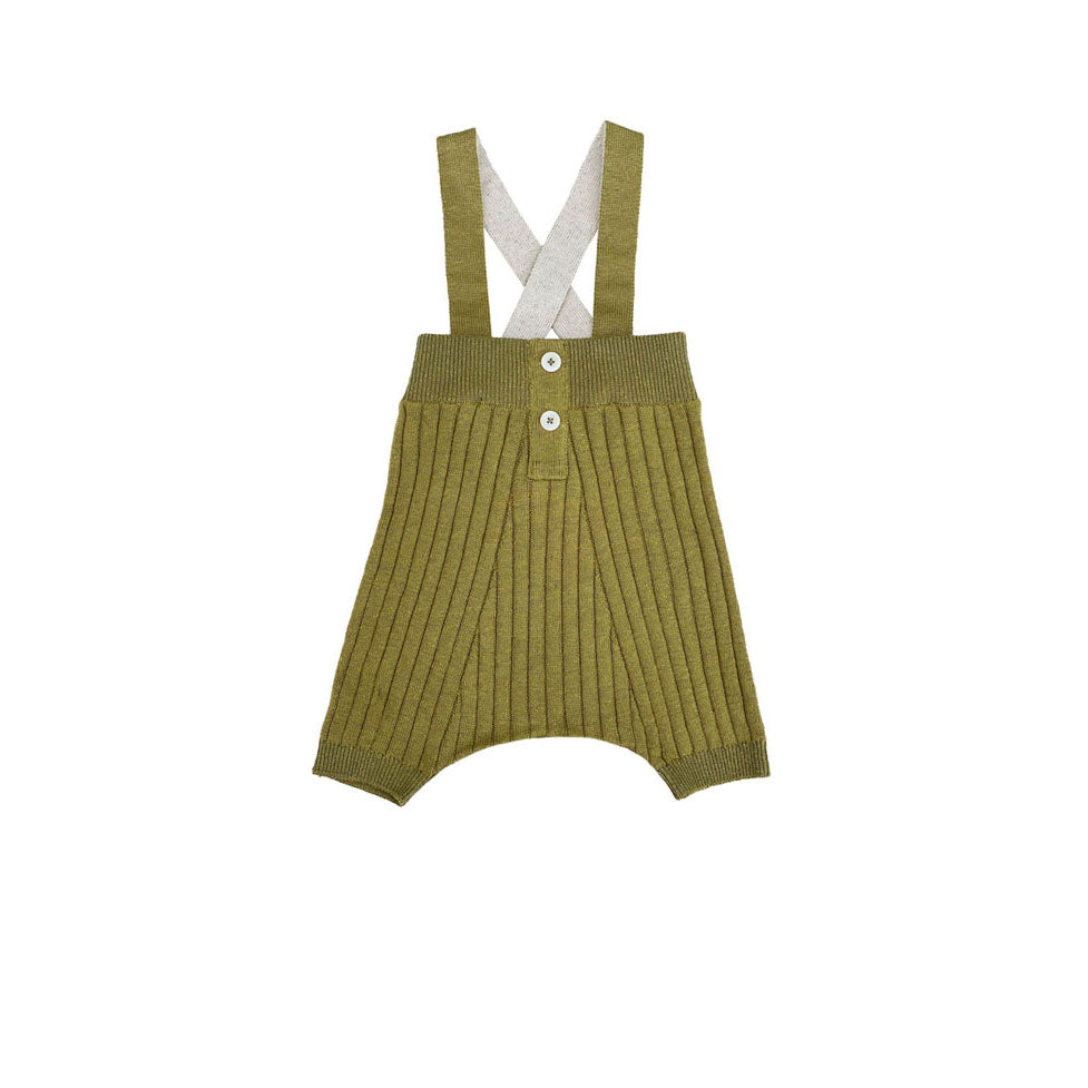 Mabli Nettle/Sand Knit Caswell Suspender Shorts