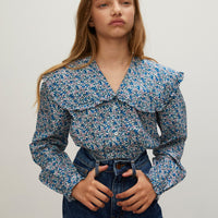 Les Coyotes De Paris Flower Field Big Collar Blouse