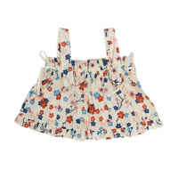 Omibia Cherry Flower Print Mary Top