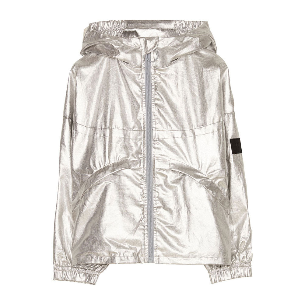 Finger in the Nose Matcha Silver Metal Hooded Jacket